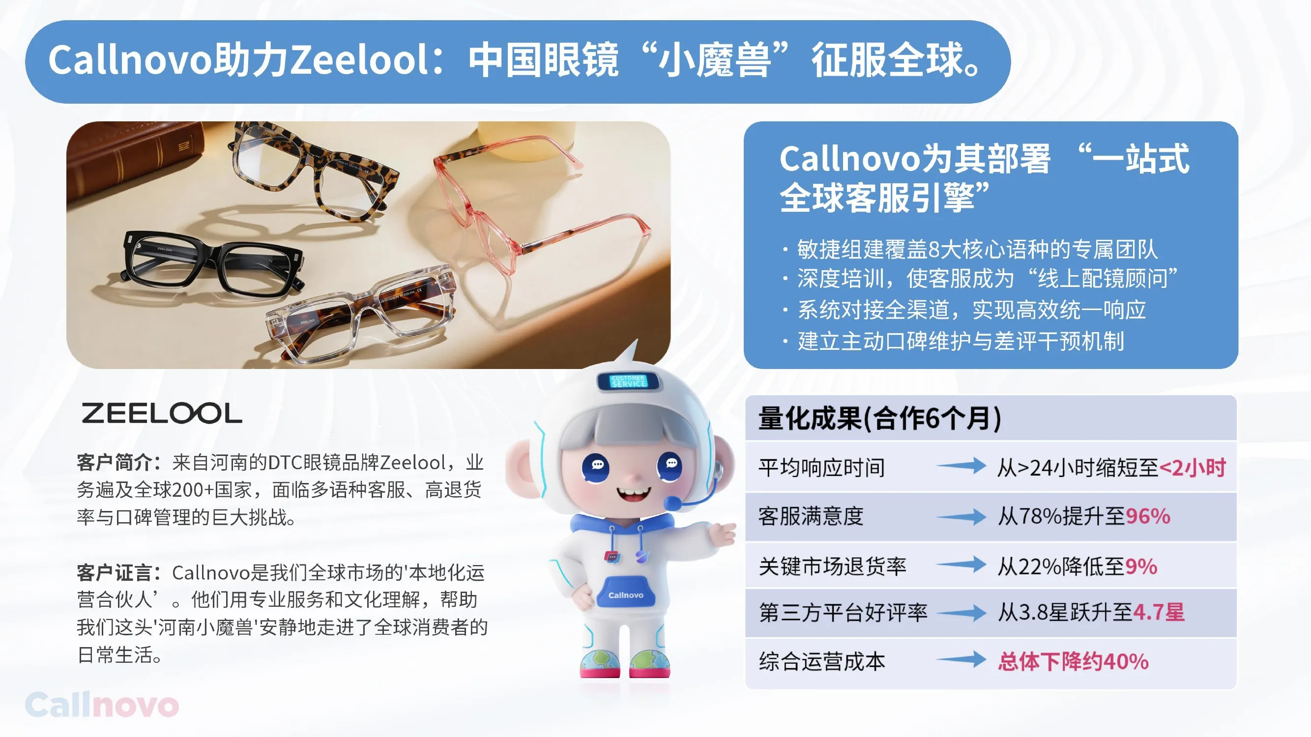 Callnovo助力Zeelool：中国眼镜'小魔兽'征服全球